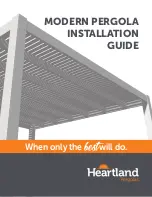 Heartland MODERN PERGOLA Installation Manual предпросмотр