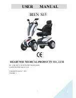 Heartway Medical Products BIEN S15 User Manual preview