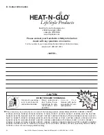 Preview for 32 page of Heat & Glo LifeStyle Dakota 42 Owner'S Manual