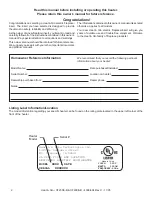 Preview for 2 page of Heat & Glo CF230E-B Owner'S Manual