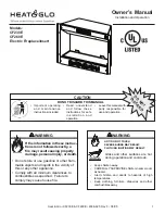 Предварительный просмотр 1 страницы Heat & Glo CF230E Owner'S Manual