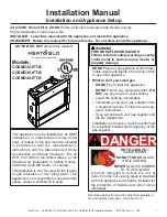 Preview for 1 page of Heat & Glo COSMO32-IFT-B Installation Manual