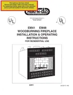 Preview for 1 page of Heat & Glo EM41 Installation & Operating Instructions Manual