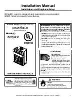 Heat & Glo RUTH42-B Installation Manual preview