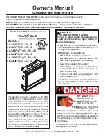 Heat & Glo SL-3X-IFT Operation And Maintenance Manual preview