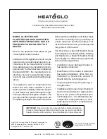 Preview for 2 page of Heat & Glo SL-550TRSI-AUE Installation And Operation Instructions Manual