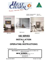 Предварительный просмотр 1 страницы Heat Charm 600 Series 7 Installation & Operating Instructions Manual