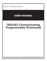 Предварительный просмотр 1 страницы Heat Controller 7602-443 User Manual