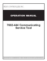 Предварительный просмотр 1 страницы Heat Controller 7602-444 Operation Manual