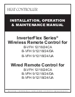 Предварительный просмотр 1 страницы Heat Controller B-VFH 12/18/24CA Installation, Operation & Maintanance Manual