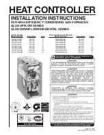 Heat Controller Comfort Aire GLUA105E5B Installation Instructions Manual preview