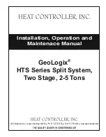 Preview for 1 page of Heat Controller GeoLogix HTS Series Installation, Operation And Maintenance Manual