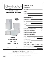 Heat Controller GeoLogix plus HTD Series Installation Instructions Manual preview