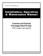 Heat Controller HKV Installation, Operation  & Mainenance Manual preview