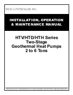 Heat Controller HTD Series Installation, Operation & Maintenance Manual preview