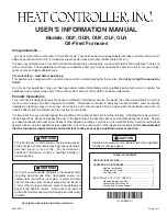 Preview for 1 page of Heat Controller ODF User Manual