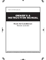 Heat Controller RG32A/CE Owners & Installation Manual preview