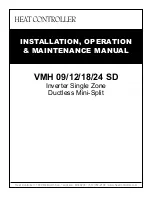 Preview for 1 page of Heat Controller VMH 09 SD Installation, Operation & Maintenance Manual