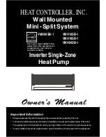 Preview for 1 page of Heat Controller VMH09SB-1 Service Owner'S Manual