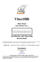 Предварительный просмотр 1 страницы Heat Design Vitae18Bi Installation And Operating Instructions Manual