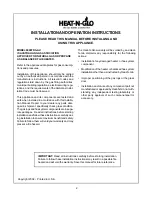 Preview for 2 page of Heat-N-Glo 6000TRS-AU Installation And Operation Instructions Manual