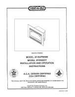 Heat-N-Glo AT-Insert Installation And Operation Instructions Manual preview