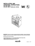 Preview for 1 page of Heat-N-Glo CBS-41 Installation And Operating Instructions Manual