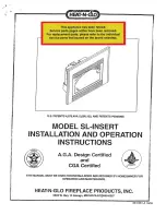 Heat-N-Glo SL-Insert Installation And Operation Instructions Manual preview