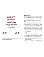 Preview for 1 page of Heat Outdoors SHADOW PD 2000 Safety Instructions And Operation Manual