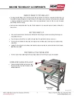 Preview for 3 page of Heat Seal SM20ES Operating & Service Parts Manual