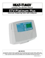 Preview for 1 page of heat-timer ETV Platinum Plus Installation And Operation Manual