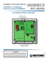 heat-timer MODBUS RTU RS485 Installation And Operation Manual предпросмотр