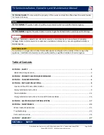 Предварительный просмотр 2 страницы Heat Transfer TX Series Installation, Operation And Maintenance Manual