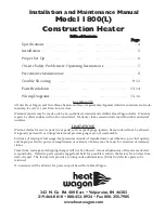 Preview for 3 page of Heat Wagon 1800 Installation And Maintenance Manual