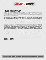 Preview for 8 page of Heat Wave WW00100 User Manual