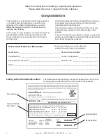 Preview for 2 page of Heat&GloGlo 6000CF-OAK-IPI Owner'S Manual