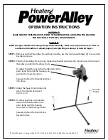 Preview for 4 page of Heater Sports PowerAlley Instructions