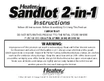 Heater Sports Sandlot 2-in-1 Instructions Manual preview