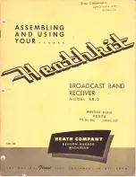 Предварительный просмотр 1 страницы Heath Company Heathkit BR-2 Assembly And Use