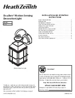 Heath Zenith Dual Brite HZ-4144 series Installation And Operating Instructions Manual preview