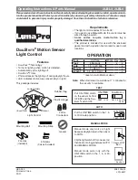 Heath Zenith DualBrite Motion Sensor Light Control 2LBL3 Operating Instructions And Parts Manual preview