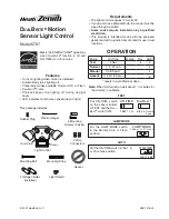 Heath Zenith DualBrite Motion Sensor Light Control 5797 Owner'S Manual предпросмотр