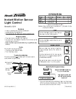 Heath Zenith Instant Motion Sensor Light Control SL-5211 Owner'S Manual preview