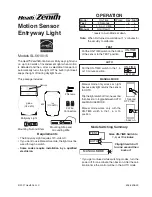 Preview for 1 page of Heath Zenith Motion Sensor Entryway Light SL-5610/15 Quick Start Manual