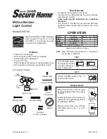 Heath Zenith Motion Sensor Light Control SH-5105 Owner'S Manual preview