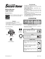 Heath Zenith Motion Sensor Light Control SH-5411 Owner'S Manual preview