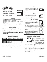 Preview for 1 page of Heath Zenith Replacement Motion Sensor SH-5407 Owner'S Manual