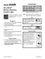 Preview for 1 page of Heath Zenith SL-4133-OR - Heath - Shaker Cove Mission Style 150-Degree Motion Sensing Decorative Security Light Owner'S Manual