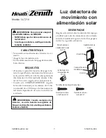 Preview for 7 page of Heath Zenith Solar Powered Motion Sensor Light SL-7210 Owner'S Manual