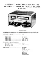 Heathkit Comanche MR-1 Assembly And Operation Manual предпросмотр